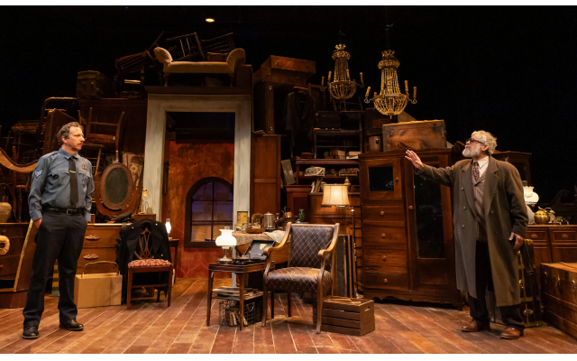 “The Price” is set in the attic of a New York City brownstone with the possessions of a lifetime that seem to frame the action // Photo Credit: Casey G. Ford