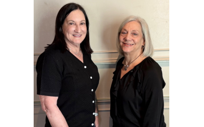 Terry Nordin (right), president of Hadassah Greater Atlanta, congratulates Lisa Haynor of Sandy Springs, on being selected as a board member to the prestigious Hadassah National Foundation which seeks to refocus priorities concerning women and girls through creative grantmaking.