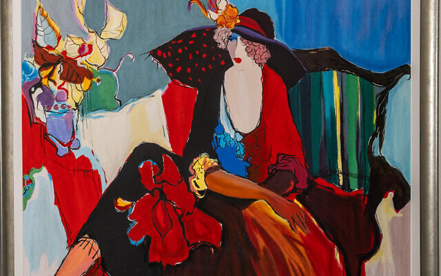 This original (Israeli) Itzchak Tarkay painting in the entrance foyer was bequeathed to Sheryl by a dear friend. Tarkay, a Holocaust survivor, is known for his colorful and dreamlike portrayal of women.    