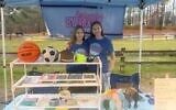 Brooke Bluestein and Sarah Seigel pictured at Brook Run Park for the debut of Brooke’s business, Bedazzled by Brooke!