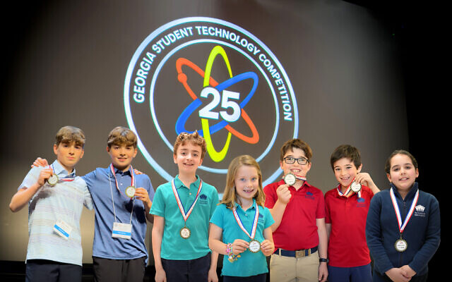 (From left) Noah Milrud, Adam Milrud, Brooks Cohen, Lena Halpern, Shane First, Beau Young, Avital Wikoff
