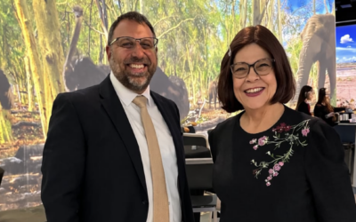 Rabbi Meir Cohen and Marsha Spector pictured at Torah Day School’s 40th Anniversary Gala // Photo Credit: Leslee Morris