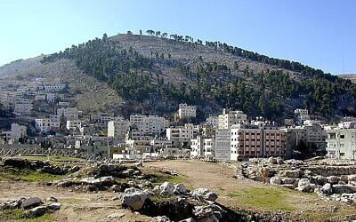The annual ceremony is held atop Mount Gerizim.