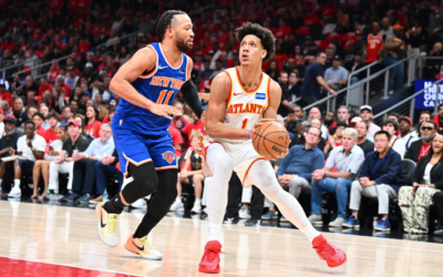 Going up against Jalen Brunson and the New York Knicks in the first round of the NBA playoffs, Jalen Johnson and the Hawks weren’t given much of a chance to advance, but thus far the series has played out in an unexpected manner // Photo Credit: Atlanta Hawks social media 