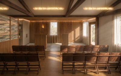 An architectural rendering of the finished space inside The Schul at Chastain’s new location.