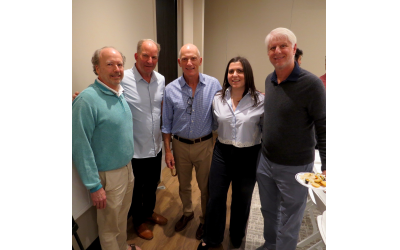 (From left) Dr. Hamilton Williams, Dr. David Schmidt, Dr. Mark Haber, Dr. Jamie Haber, and Dr. Barry Zisholtz found common ground at JMPN.