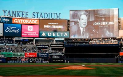 Following his passing on May 4, longtime New York Yankees radio play-by-play man John Sterling’s life and legacy were honored at a beautiful memorial service at Yankee Stadium // Photo Credit: New York Yankees social media 