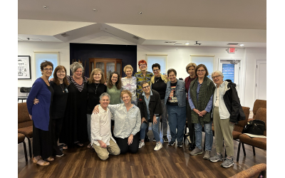 (Back row): Jackie Sherman, Yolanda Asher, Rebekka Goldsmith, Terry Egdal, Shana Cohen, Nancy Kriseman, Amy Lighthill, Nancy Miller, Shelly Cotliar, Michele Casper, Barbara Rubin, Joyce Kinnard; (front row): Henry Farber, Chelsea Szegidewicz, Sandra Menes