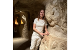 Nikki Novotny, pictured inside the Great Pyramid, is on a lifelong journey of self-enlightenment and exploration.