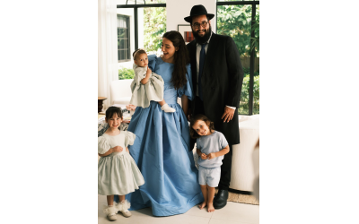 Rabbi Mendel and Itty Wuensch with their three children, Riva, Meir, and Rachel, look forward to their move to Buckhead.