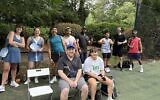 Group B winners, Dill With It, were brother-sister team, Elie and Sarah Shapiro (on bench).