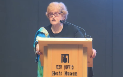 Emory University professor Deborah Lipstadt spoke about antisemitism today at the University of Haifa.