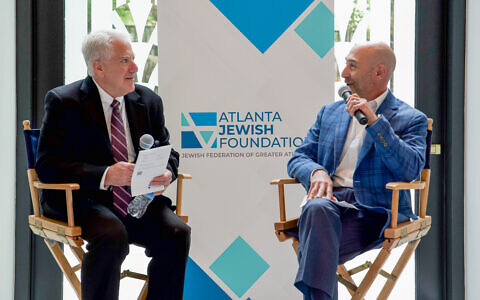 Atlanta Jewish Foundation hosted its Community Conversations series on June 10 with the focus on how philanthropy helps propel research into Alzheimer’s. Pictured are Dr. Allen Levey and Jeffrey Gopen // Photo Credit: Jewish Federation of Greater Atlanta