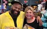 Babka King and Jodi Wittenberg, co-owner of The Spicy Peach, hold babkas.