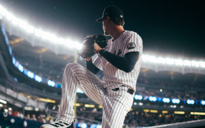 Max Fried pictured warming up in the New York Yankees’ bullpen last Friday evening, minutes before taking the hill against several of his former Braves’ teammates // Photo Credit: New York Yankees social media