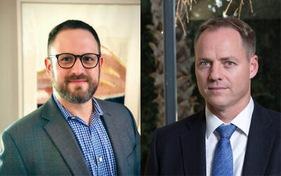 UGA Israel Institute Teaching Fellow Eli Sperling (left) and Israel Democracy Institute President Yohanan Plesner (right).