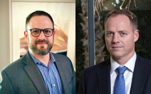UGA Israel Institute Teaching Fellow Eli Sperling (left) and Israel Democracy Institute President Yohanan Plesner (right).