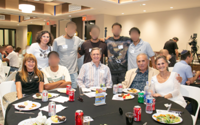 Renee Evans (far left), Michel Morris, Lois Frank, and Ziv Kamini came to show support. For security reasons, the soldiers’ faces are obscured // All photos by Jon Marks Photography