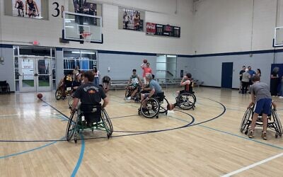 The wheelchair basketball exhibition was held on Aug. 30 at the Marcus Jewish Community Center of Atlanta.