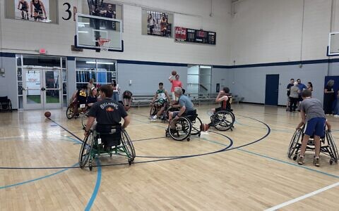 The wheelchair basketball exhibition was held on Aug. 30 at the Marcus Jewish Community Center of Atlanta.
