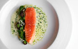 The unilaterally poached Columbia River salmon was delicious.