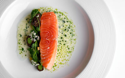 The unilaterally poached Columbia River salmon was delicious.
