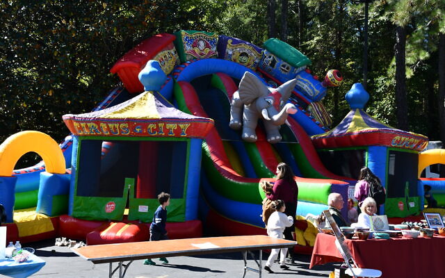 The bounce houses are always a big hit with the little ones.