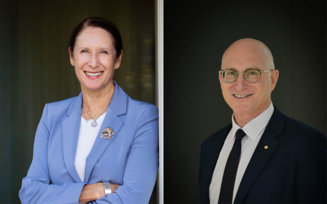 Karen James and  Geoff Levy