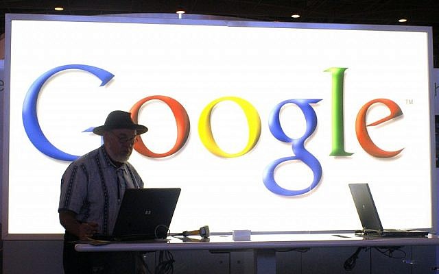 A speaker makes a presentation at a recent Google event (Photo credit: Serge Attal/Flash 90)