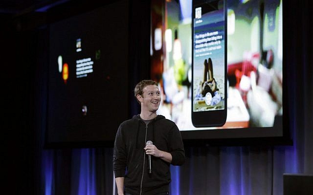 Facebook CEO Mark Zuckerberg speaks at the company's headquarters in Menlo Park, Calif., Thursday, April 4, 2013 (photo credit: AP/Marcio Jose Sanchez)