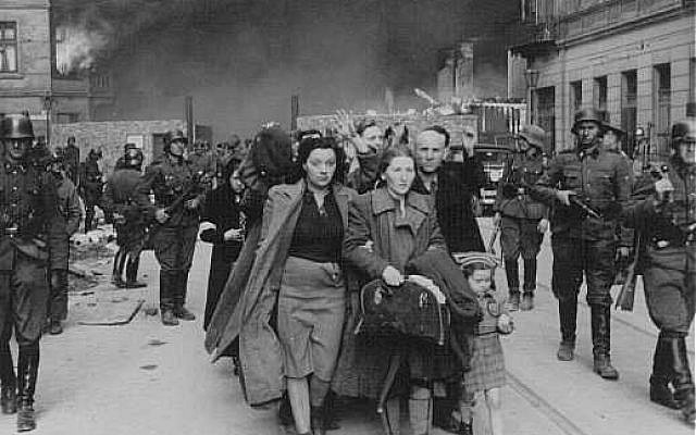 Nazi liquidation of the Warsaw Ghetto. (Courtesy of USHMM)