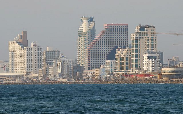 Tel Aviv beach skyline as seen from Jaffa. (Photo credit: Gili Yaari / Flash90)