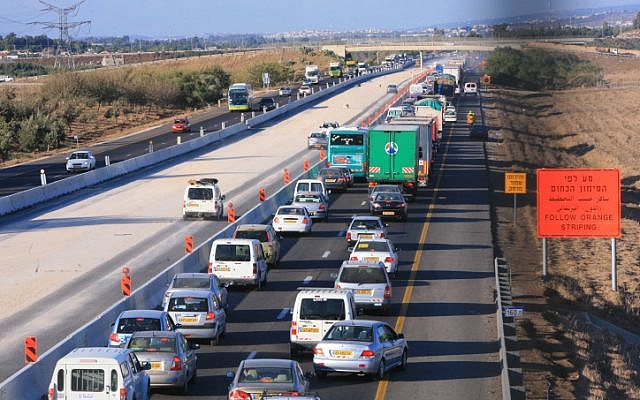 Route 6, the trans-Israel highway (photo credit: Chen Leopold/Flash90)