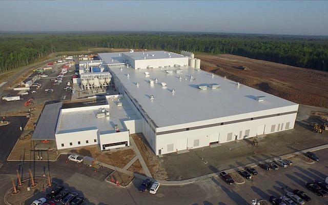 Aerial view of Caesarstone's new US manufacturing facility in n Richmond Hill, Georgia. (Photo credit: Courtesy)