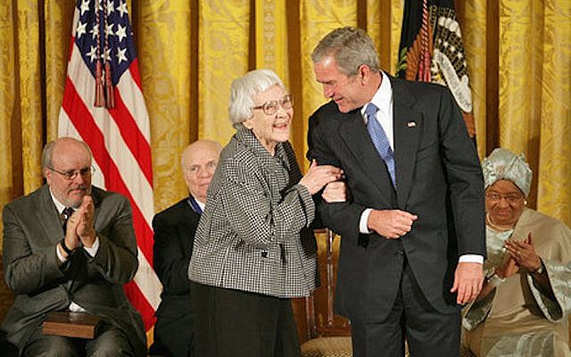 The late author Harper Lee receiving the Presidential Medal of Freedom in 2007 (White House / Eric Draper)