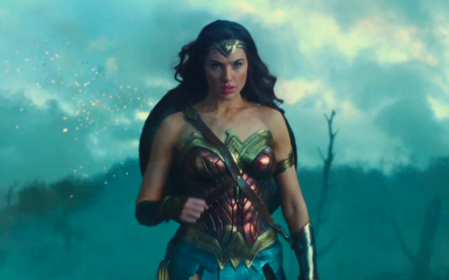 A screenshot of Gal Gadot as Wonder Woman, in the DC Comics film being released in Israel June 1 (Courtesy 'Wonder Woman')