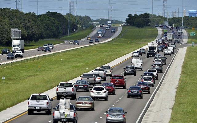 Illustrative. Traffic on I-75 through Sarasota, Florida, on Thursday, Sept. 7, 2017. (Mike Lang /Sarasota Herald-Tribune via AP)