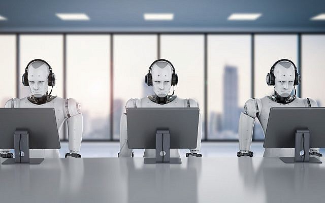 Robots working with headsets and monitors (PhonlamaiPhoto, iStock by Getty Images)