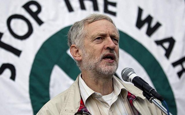 Jeremy Corbyn at a Stop The War demonstration in 2012. (Credit: Jewish News)