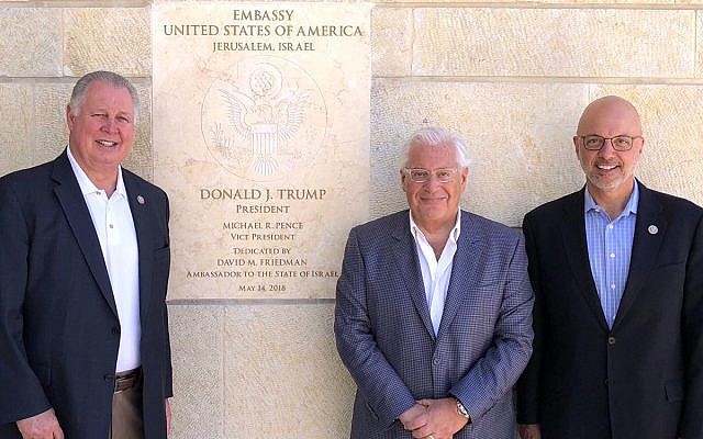 Rep. Ted Deutch (D) on a visit to the new US embassy in Jerusalem