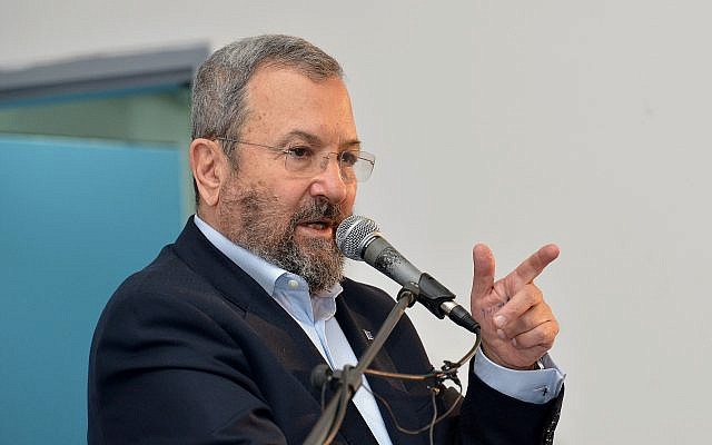 Former defense minister Ehud Barak in Tel Aviv, on December 22, 2017. (Flash90)