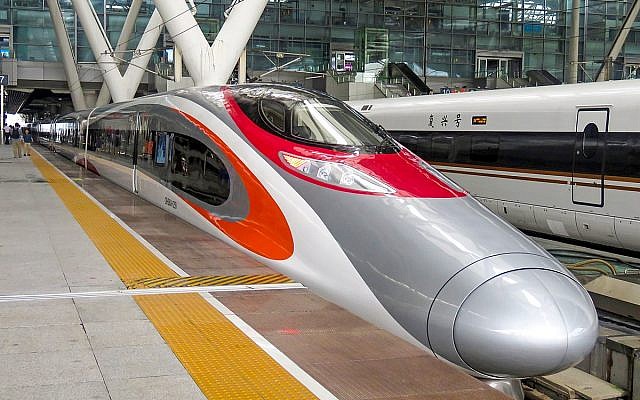 The new high-speed train linking the cities of Hong Kong, Shenzhen, Dongguan and Guangzhou - innovation through infrastructure 
(Source: Wikimedia Commons)