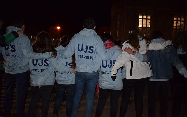 Jewish students taking part in a social event on campus with UJS