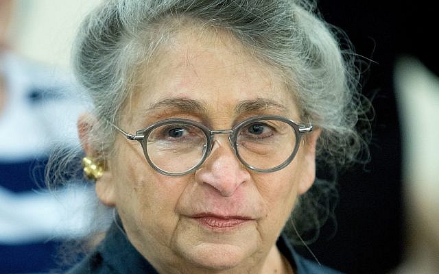 The late Nechama Rivlin, wife of President Reuven Rivlin, on June 16, 2016. (Moshe Shai/FLASH90)
