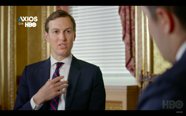 Screenshot of 'Axios on HBO' interview of Jared Kushner, June 3, 2019