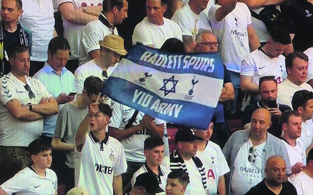 A Yid flag at the Champions League final.