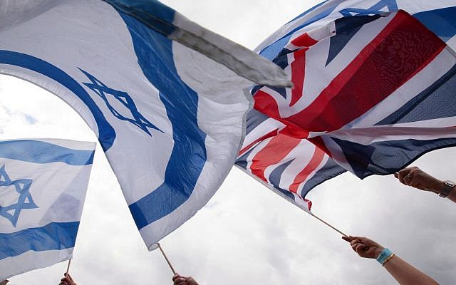 Israeli and British flags (Jewish News)