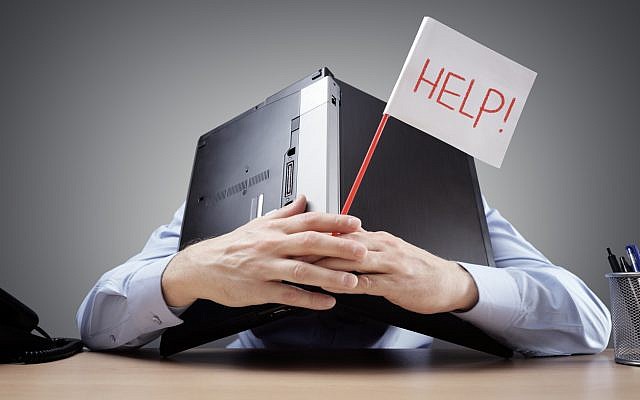 Illustrative. A man, frustrated with tech support. (iStock)