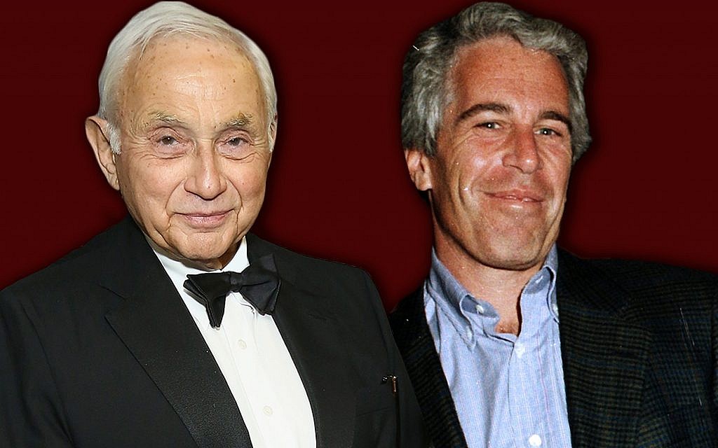 Leslie Wexner, left, and Jeffrey Epstein. (Laura E. Adkins/Getty Images via JTA)