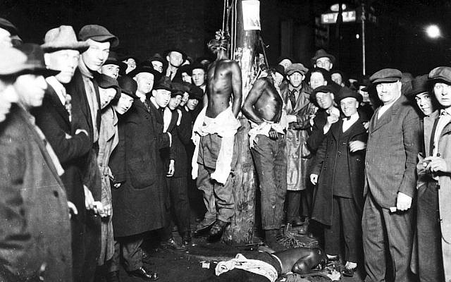 Illustrative. A postcard of the Duluth lynching, June 15, 1920. (Wikipedia)
